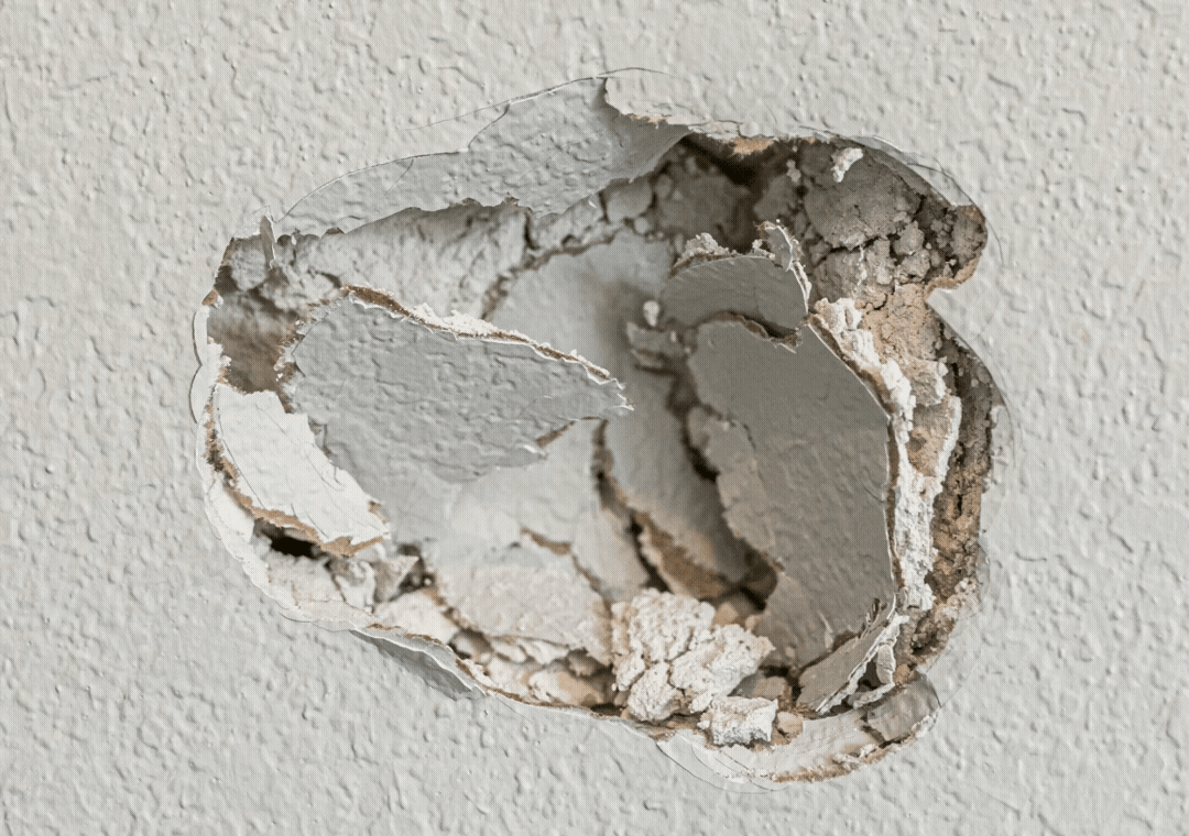 damaged wall to be repaired